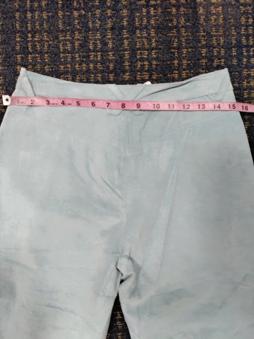 IRKA Suede Pants SZ 6 High Waist Zip Fly Wide Leg Washed Jeans Slim Fit - Picture 11 of 16